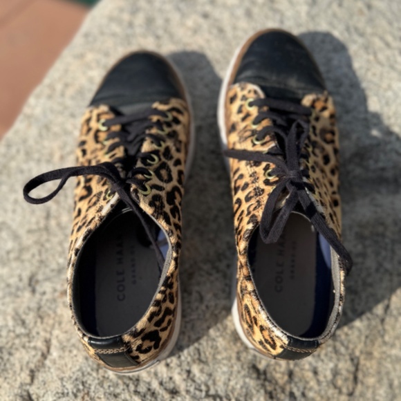 Cole Haan Leopard Tennis Shoes Size 7.5 - Picture 2 of 7